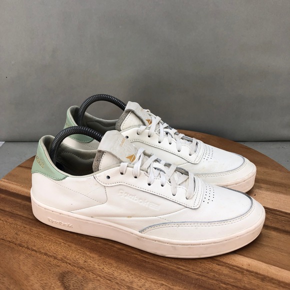 Reebok Shoes - Reebok Club C 85 White Green Leather Sneakers Shoes Womens Size 9.5